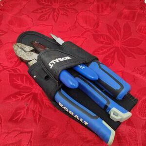 Kobalt Screwdriver Wire Cutters and Lineman Pliers lot With Belt Holder